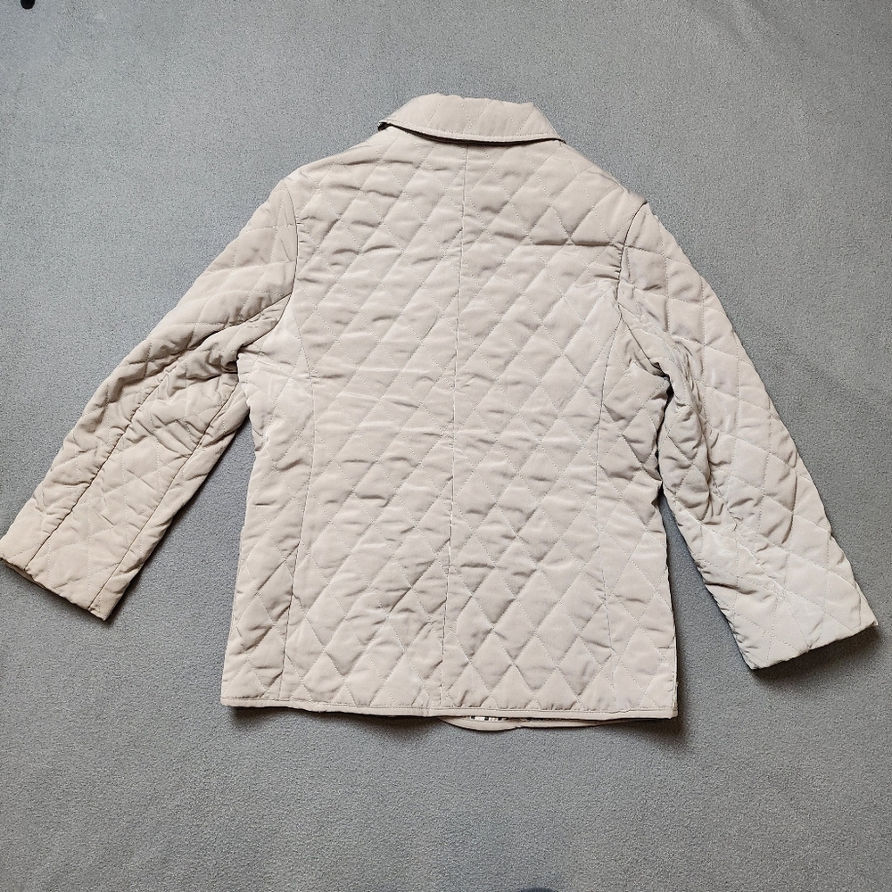 Quilted Jacket Fall / Spring Chore Style Quilted Jacket Petite Sz 7/8 - Picture 2 of 12